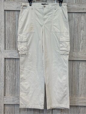 Sanctuary Standard Surplus Women’s Cream Color Cargo Pants sz 1X